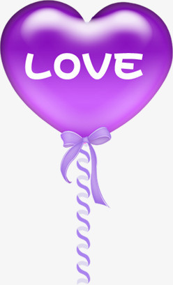 紫色气球元素