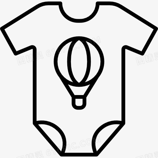 婴儿的衣服用热气球图标