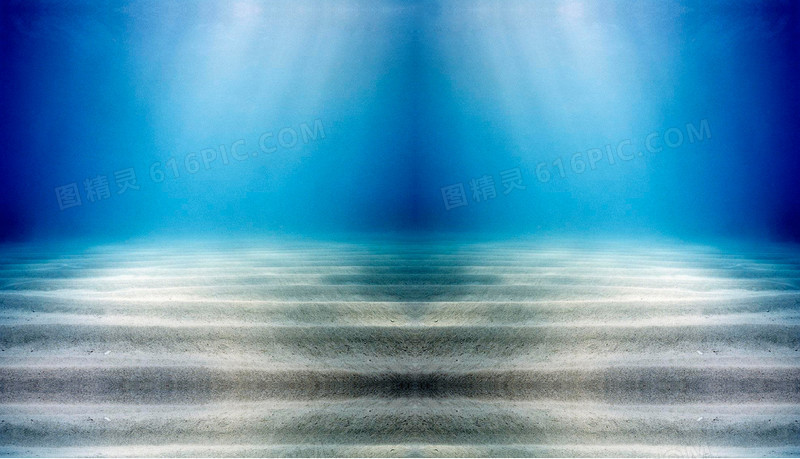 蓝色幻彩灯光下的湖面海报背景