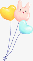 可爱气球元素宣传页面