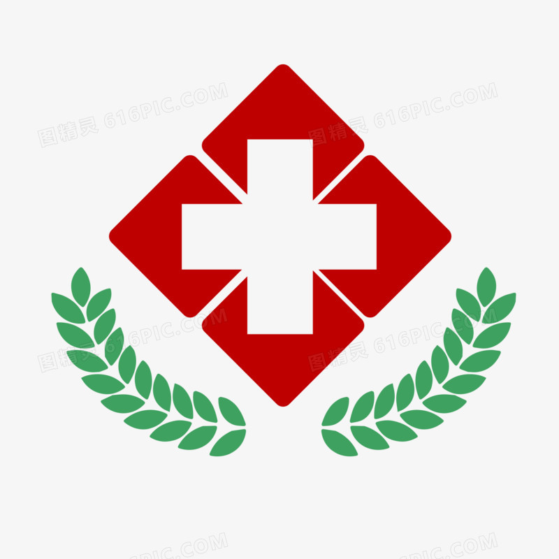 手绘红十字创意logo图标元素