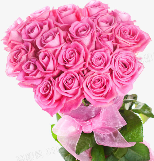 粉色浪漫唯美玫瑰花束