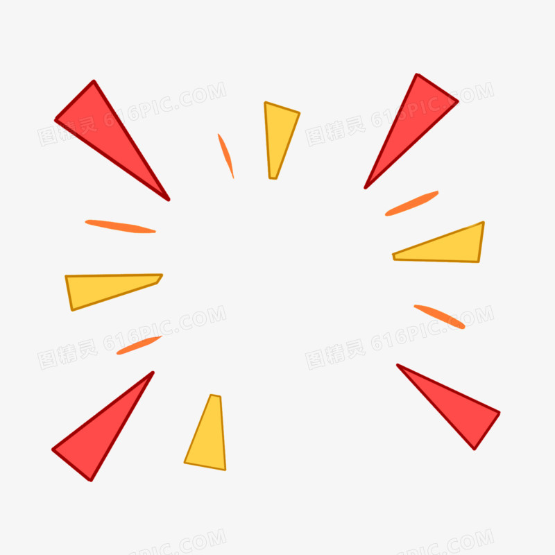 卡通符号放射装饰免抠素材