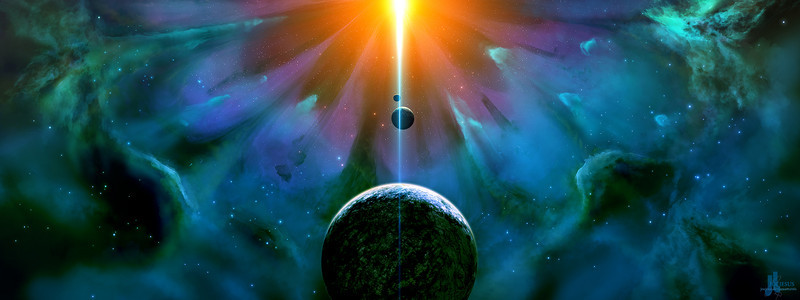 直线星球海报背景