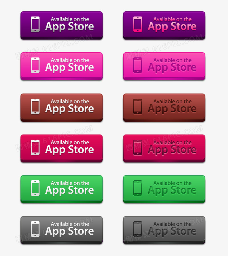App Store按钮PSD素材下载