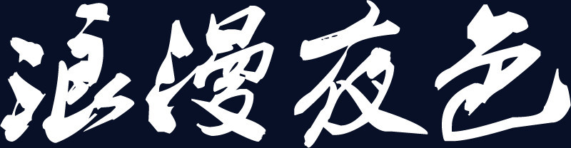 烂漫夜色白色字体