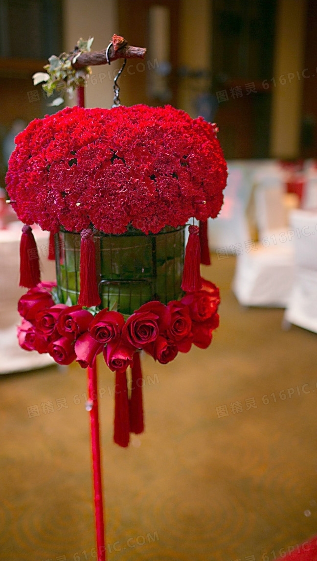 中国风婚礼花朵场景