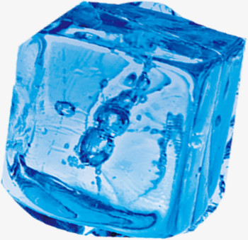 蓝色透明气泡冰块