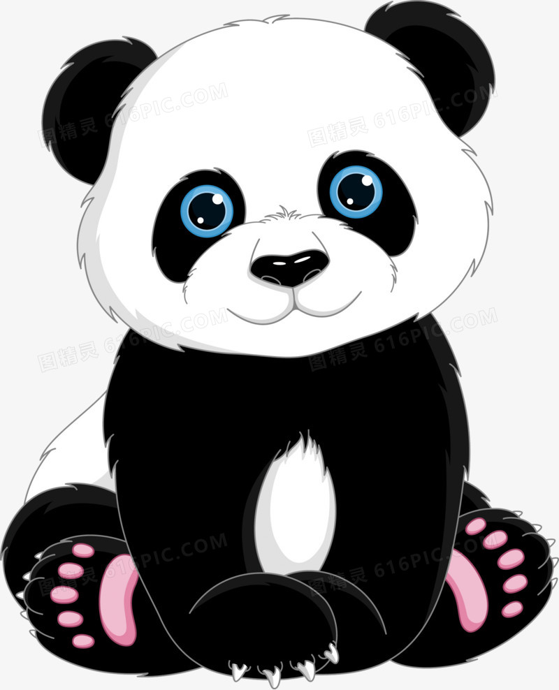 可爱卡通熊猫