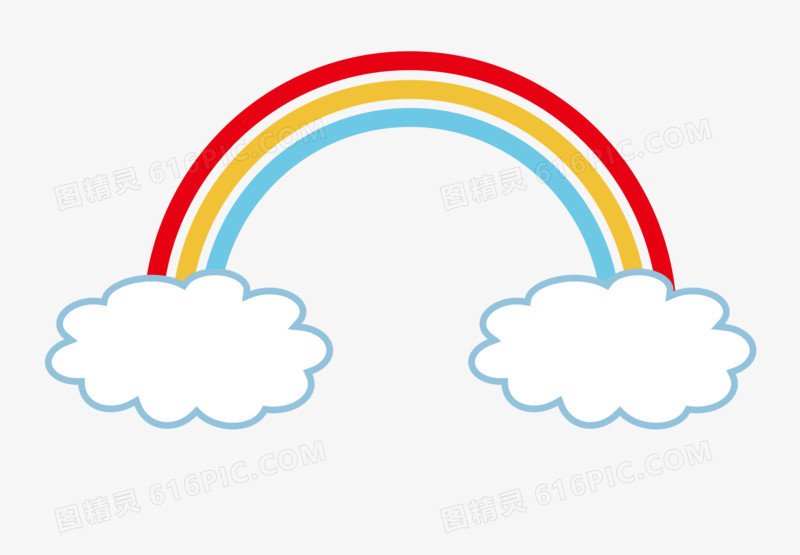 天气预报图标彩虹图标元素