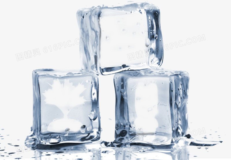 透明叠落立体冰块