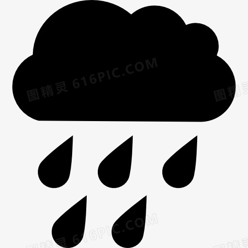 雨滴的乌云图标