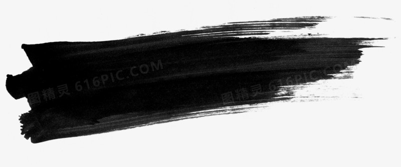 黑色的毛笔笔触笔刷