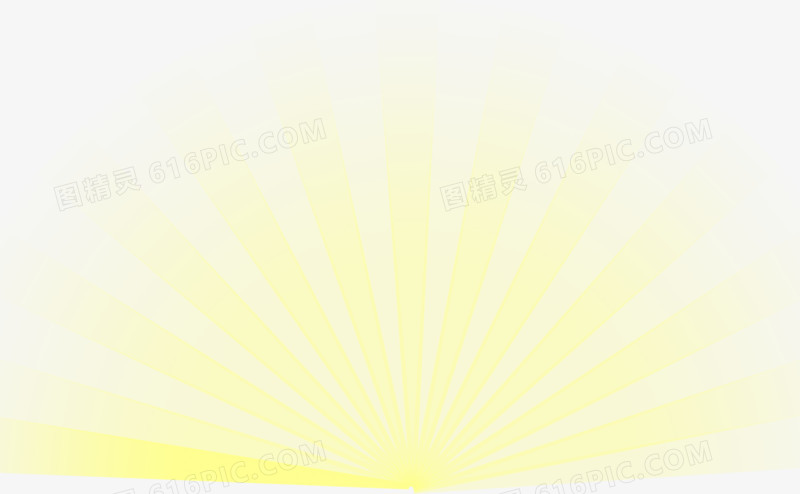 黄色卡通放射日光创意手绘