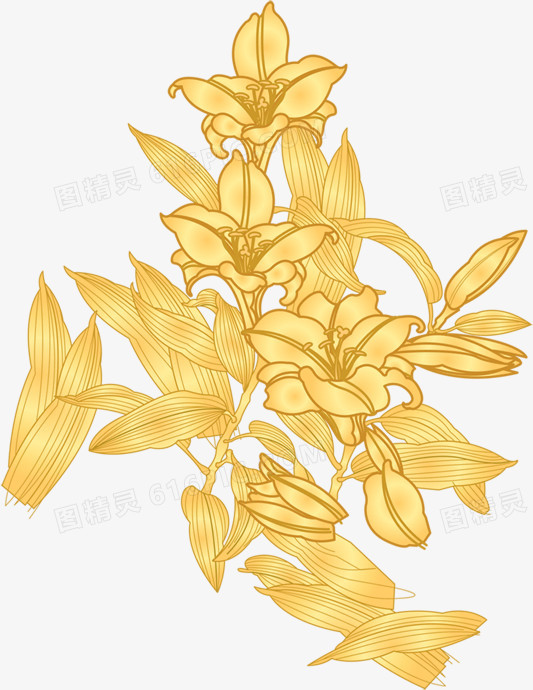 中秋节金黄色花朵树叶