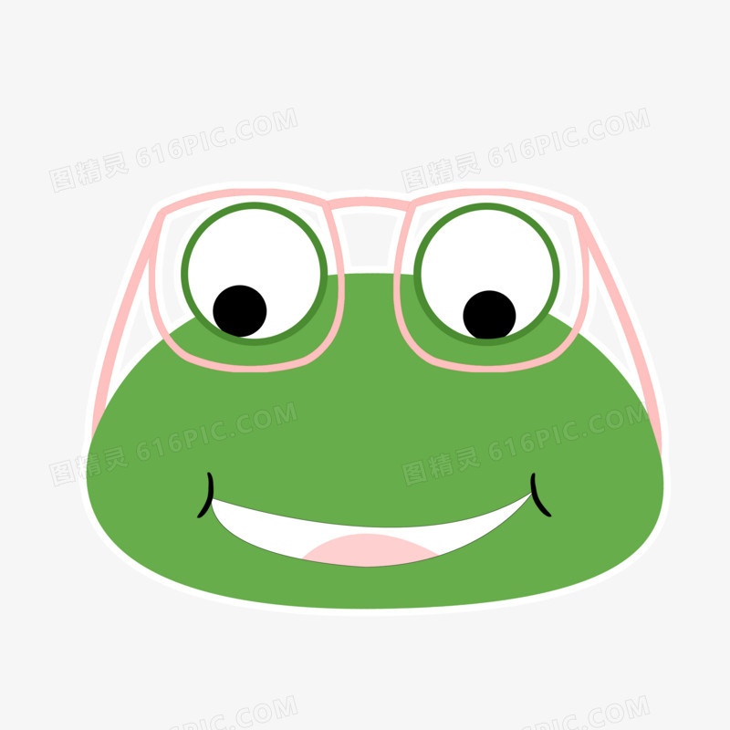 青蛙动物贴纸装饰素材