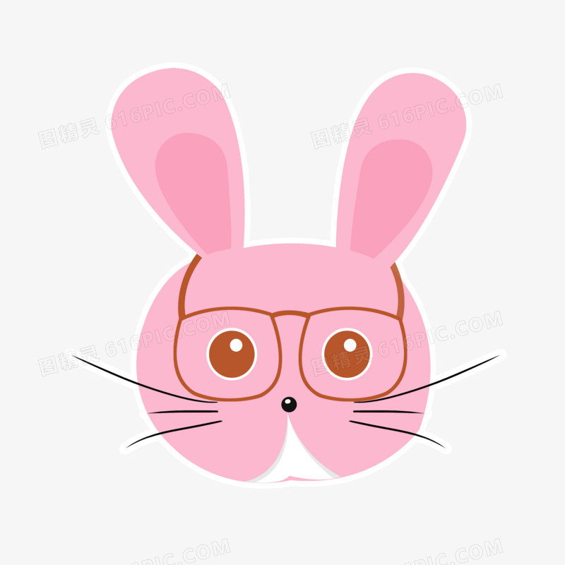兔子动物贴纸装饰素材