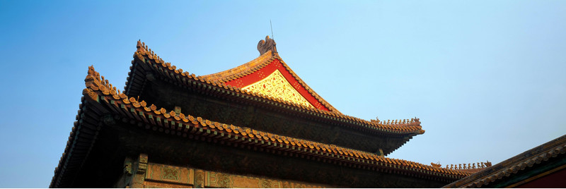 中国风建筑廊檐一角摄影风景