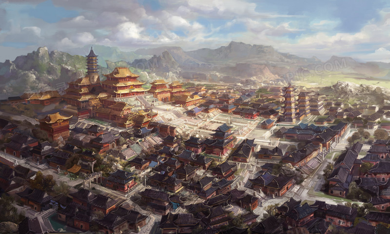 古代城市图高清大图图片