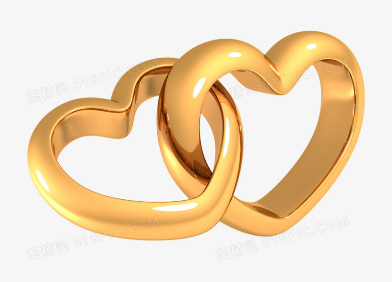 珠宝手绘素材 黄金戒指