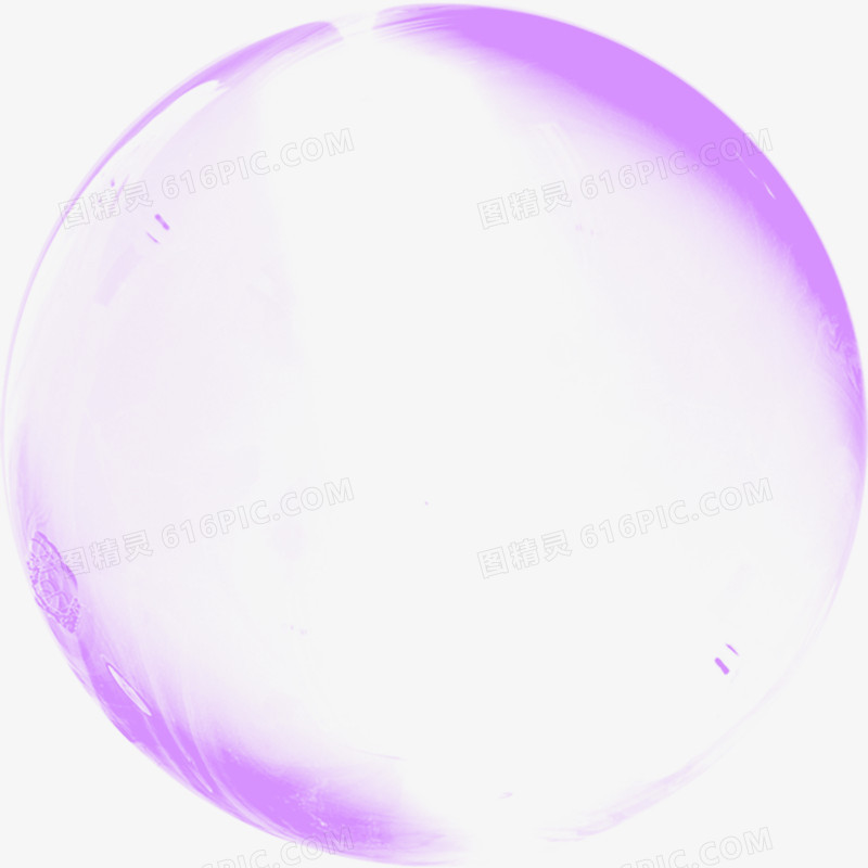 紫色透明圆形背景夏天