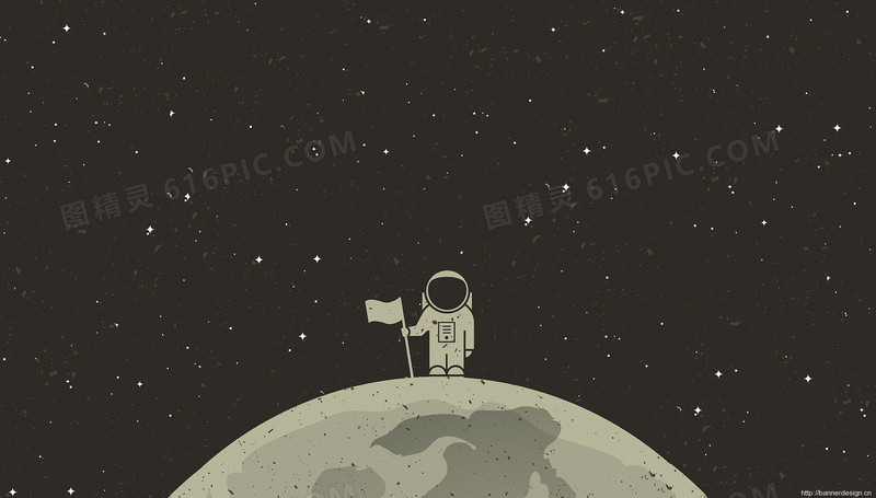 卡通宇航员太空图片