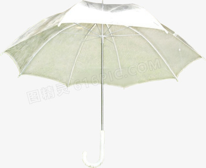 白色透明雨伞装饰