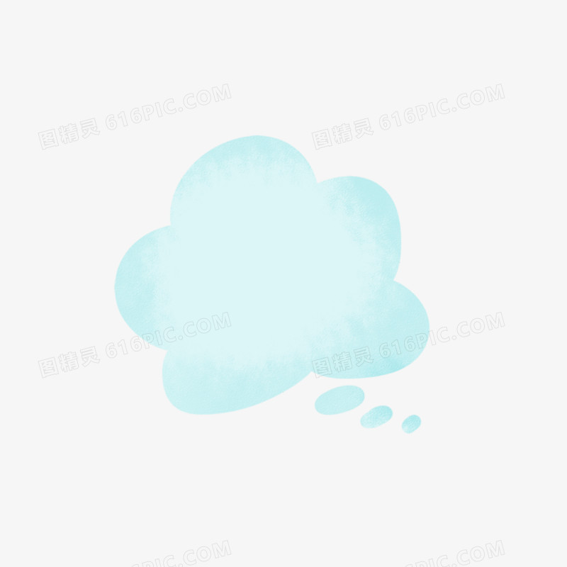 卡通手绘云朵气泡框元素