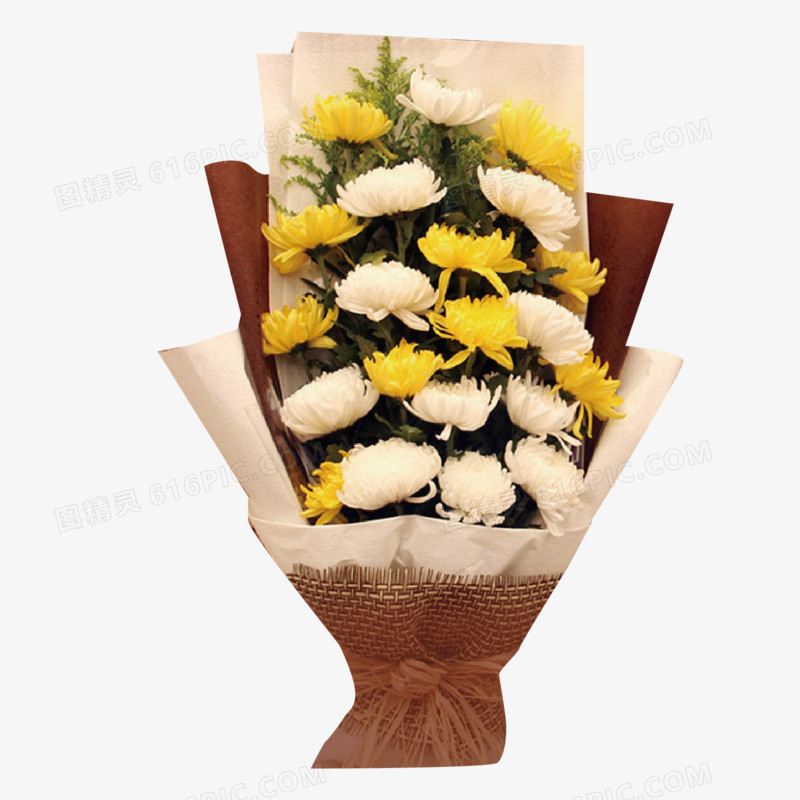 清明节黄色菊花束