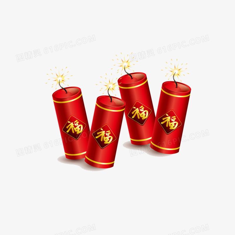 春节鞭炮爆竹免抠元素
