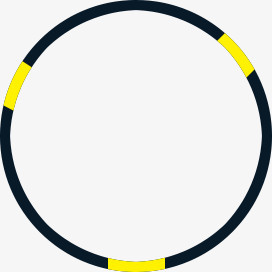 黑色黄色圆环
