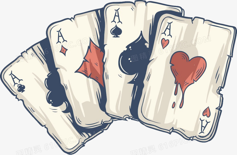 卡通扑克牌元素