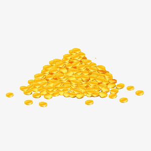 金色闪光富有堆积金币