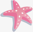 粉色卡通创意设计海星