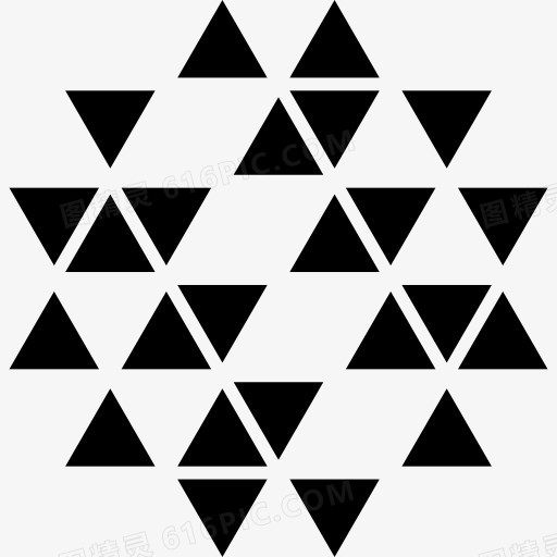 多边形形状的三角形装饰图标