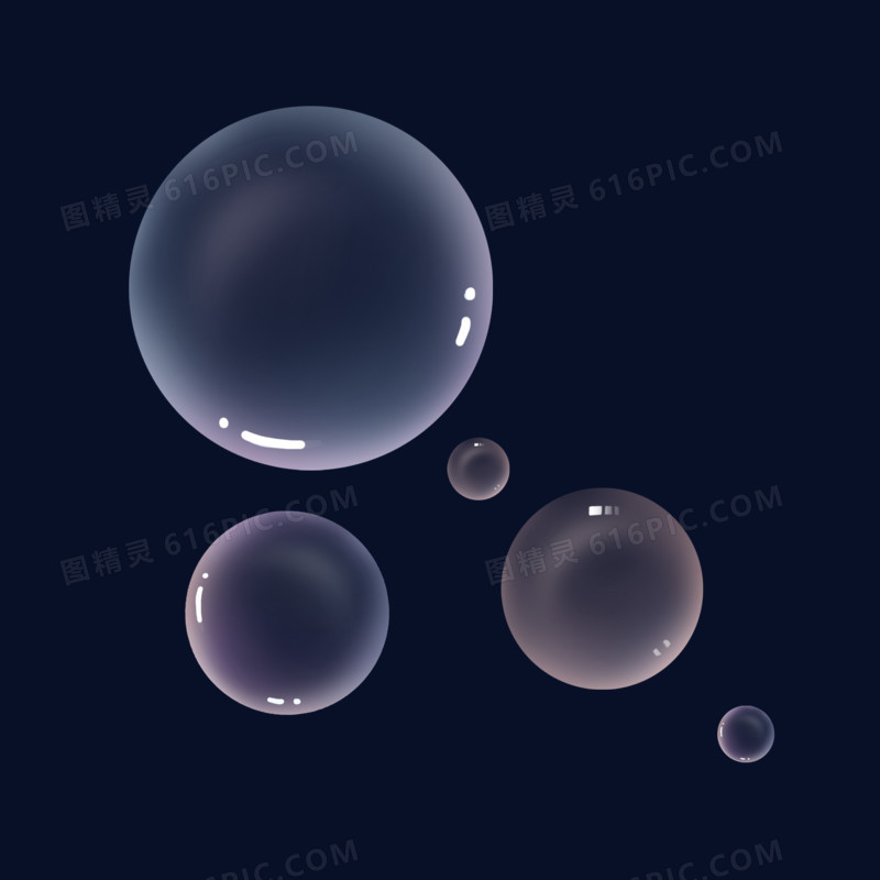 半透明漂浮气泡元素