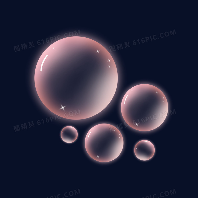 漂浮的透明水泡气泡素材