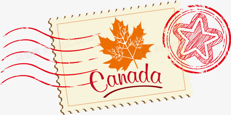 邮票加拿大矢量