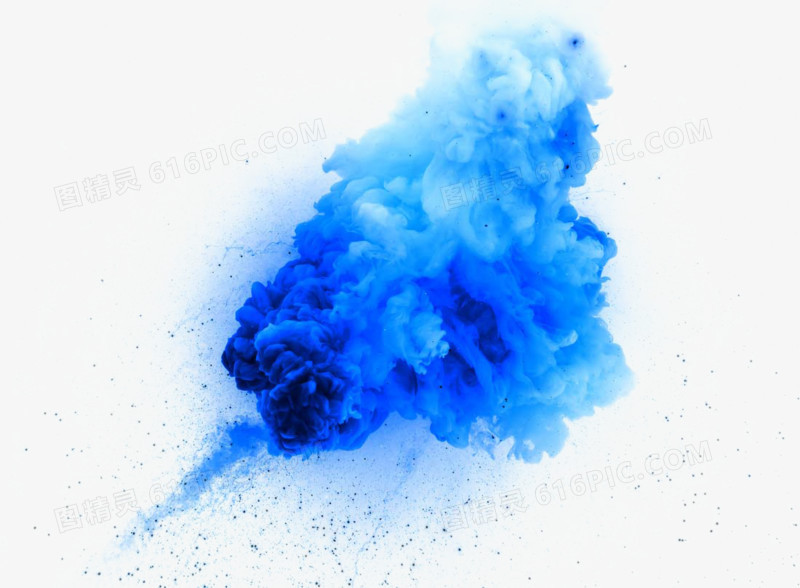 创意蓝色爆炸烟雾设计