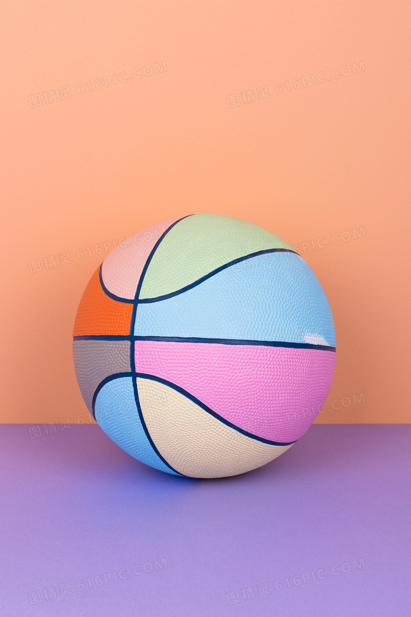 彩色篮球海报背景素材
