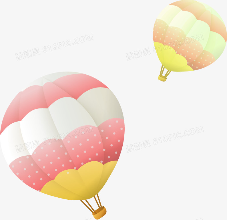 彩色卡通可爱热气球装饰