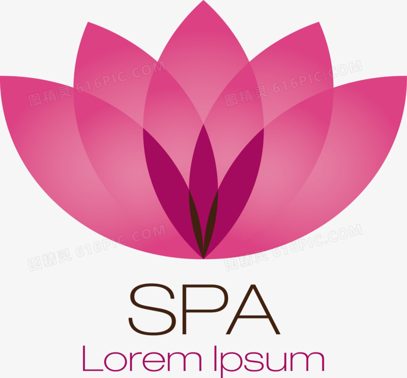装饰spa莲花logo