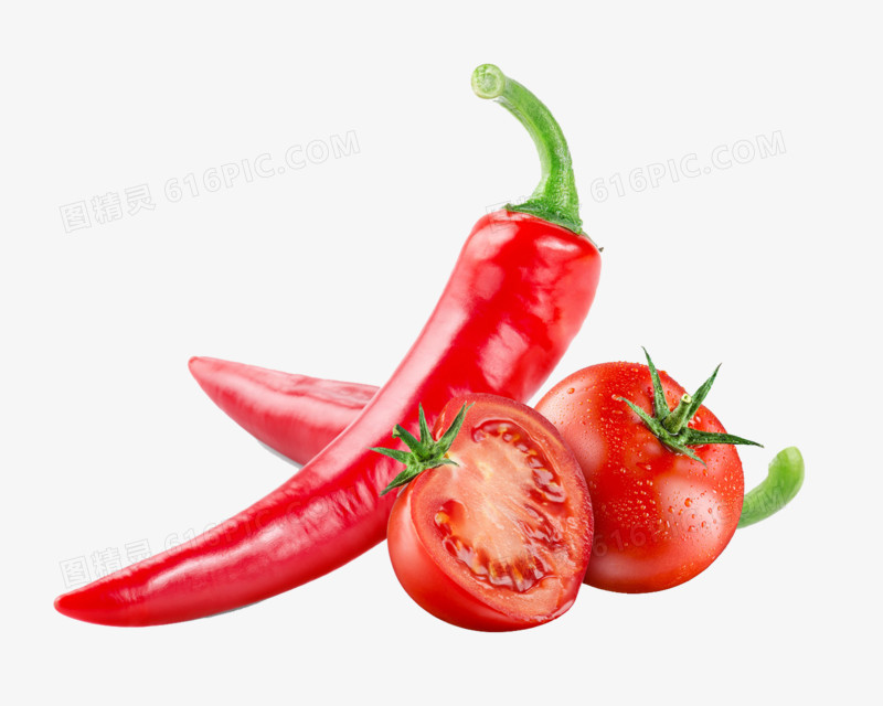 红辣椒和番茄