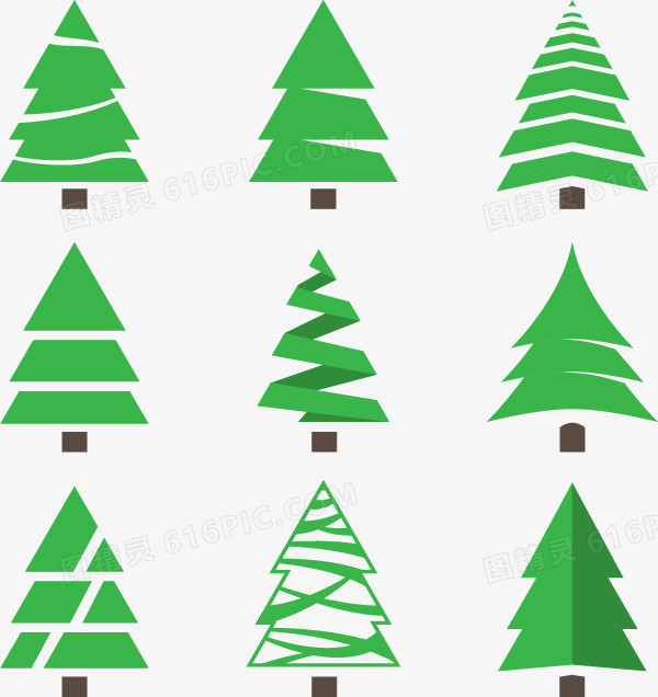 简约绿色圣诞树