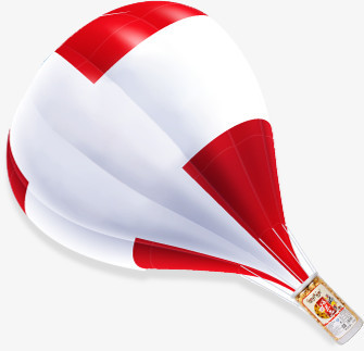 红色漂浮设计热气球节日欢乐