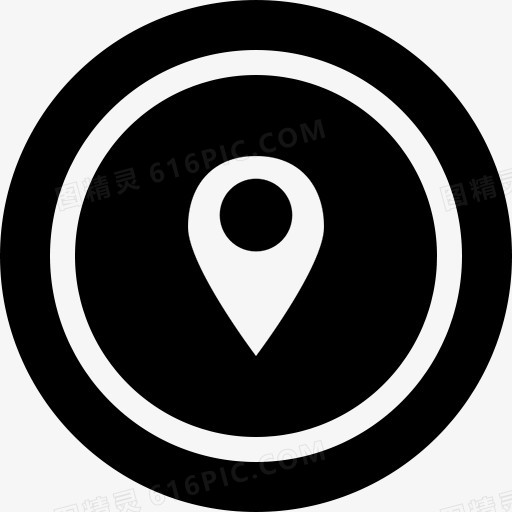 坐标GPS定位位置地图标记导航销的地方简单图标