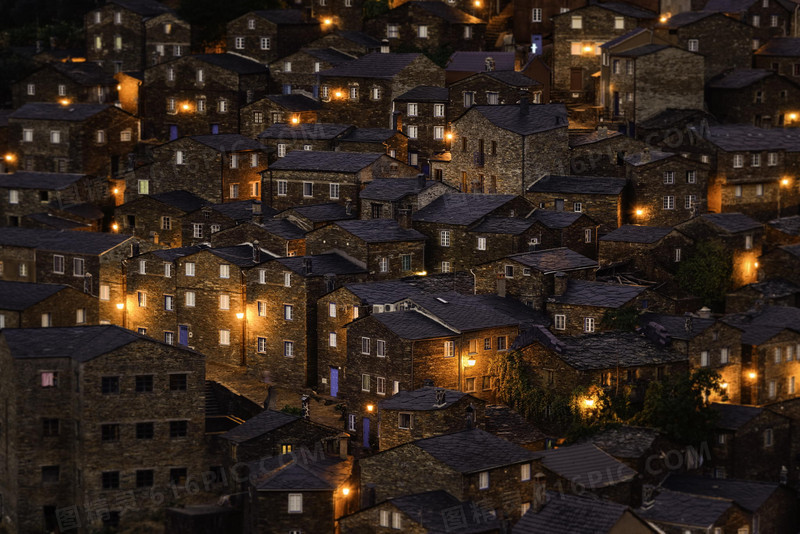 城市每家户每户的灯光