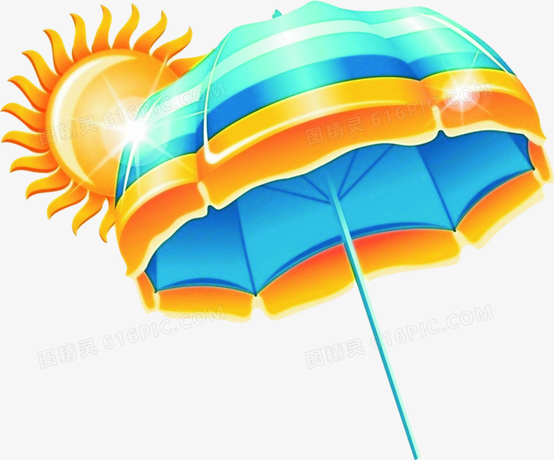 太阳和遮阳伞素材
