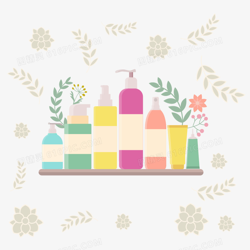 女性化妆工具矢量素材