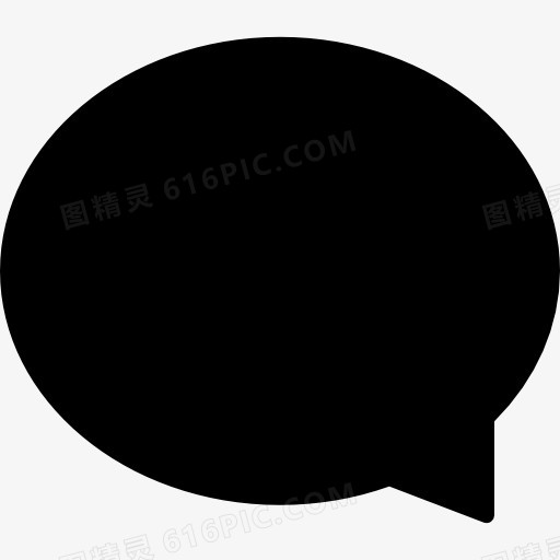 Oval黑泡泡图标
